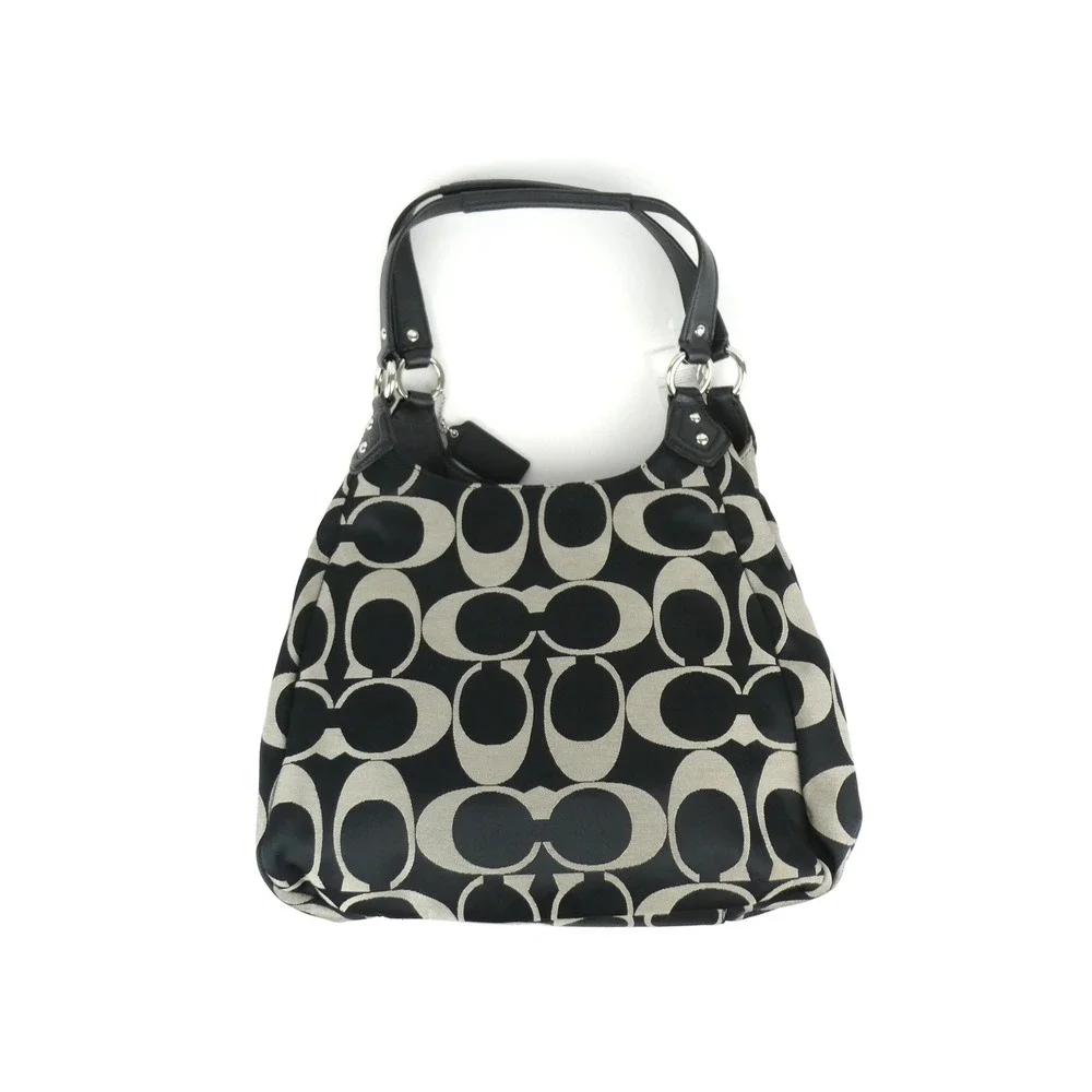 Coach‎ Campbell Signature Black White Hobo Shoulder Bag NWT F24742